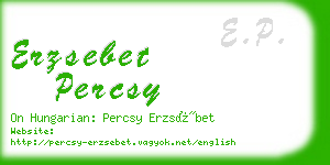 erzsebet percsy business card